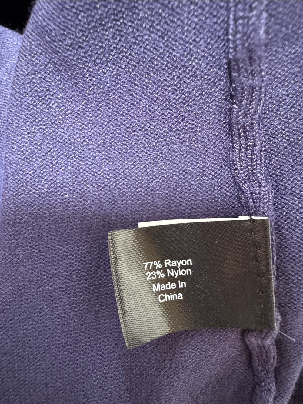 Lane Bryant Navy Off-Shoulder Knit Top with white Contrast Trim and bell sleeve - Picture 5 of 5